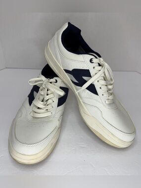 Tretorn White Navy Retro Court Tennis Sneakers Shoes Size 10.5